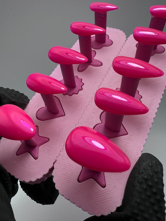 Fuchsia Chrome Press-On Nails