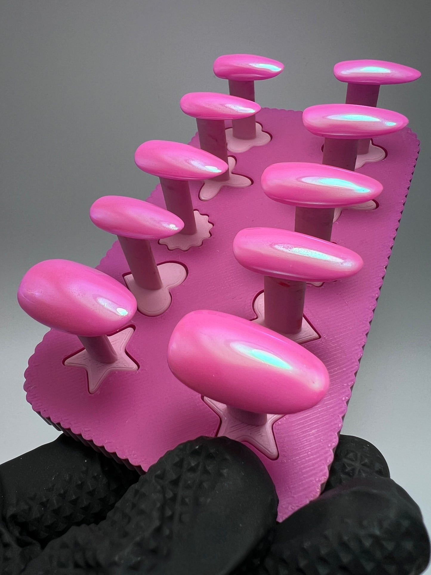 Hot Pink Chrome Press-On Nails