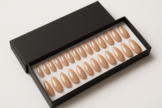 remove the nails logo from the box and make it only 24 nails in the box. also make the nails high gloss instead of matte
